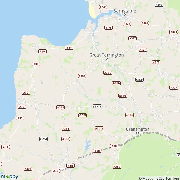 Map Buckland Brewer map of Buckland Brewer (EX39 5) and practical